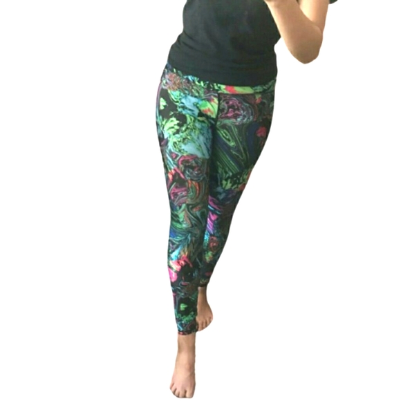 Rue21 Pants - Rue Sport Rave Psychedelic Multicolor Leggings XS